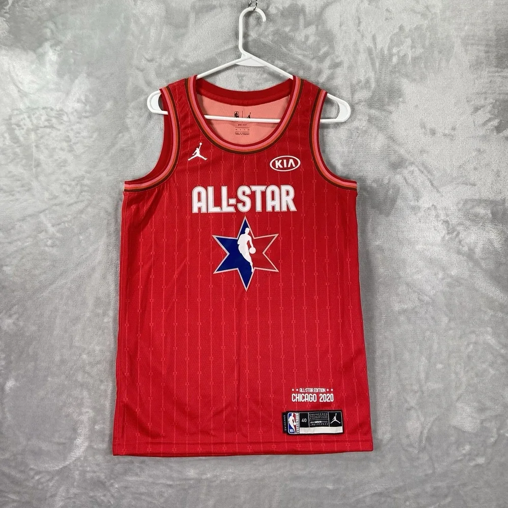 NBA Lebron James All-Star Game 2020 Jersey Mens 40 Small Swingman Air Jordan Red